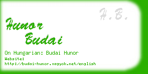 hunor budai business card